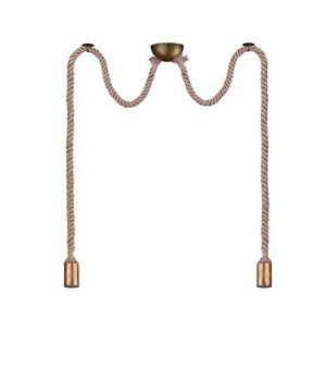 Lampada a Sospensione da Interno  E27 in Metallo Ottone Invecchiato