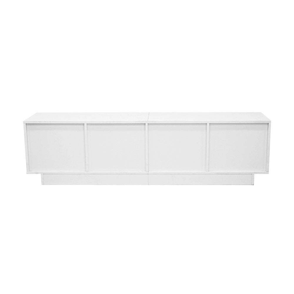 Mobile TV con 4 Ante e Design a Onde ¨C Xylo ¨C Soggiorno, 170x40x45