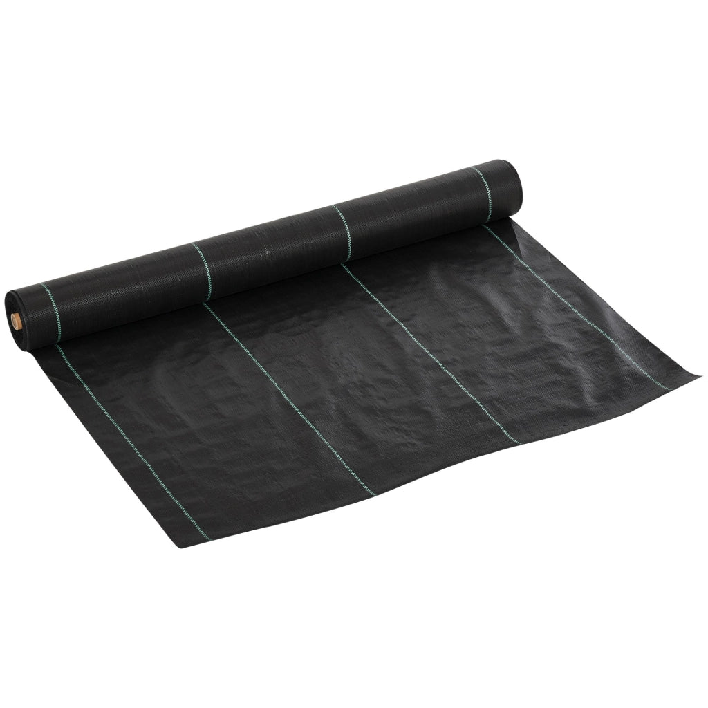 Telo per Pacciamatura 50x1 m in PP Drenante e Traspirante per Orto. Serra e Giardino. Nero