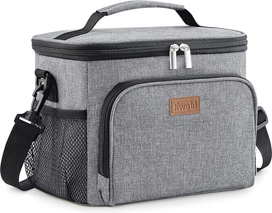 Borsa per Pane Isolata Borsa da Picnic per Donna Borsa da Spalle Raffreddante e Congelante Borsa da Spalle Soft e Impermeabile con Cinturino Regolabile e Spalline Regolabili 15L