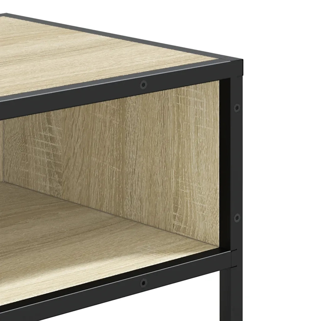 vidaXL Tavolo Consolle Rovere Sonoma 90x35x80 cm in Legno Multistrato