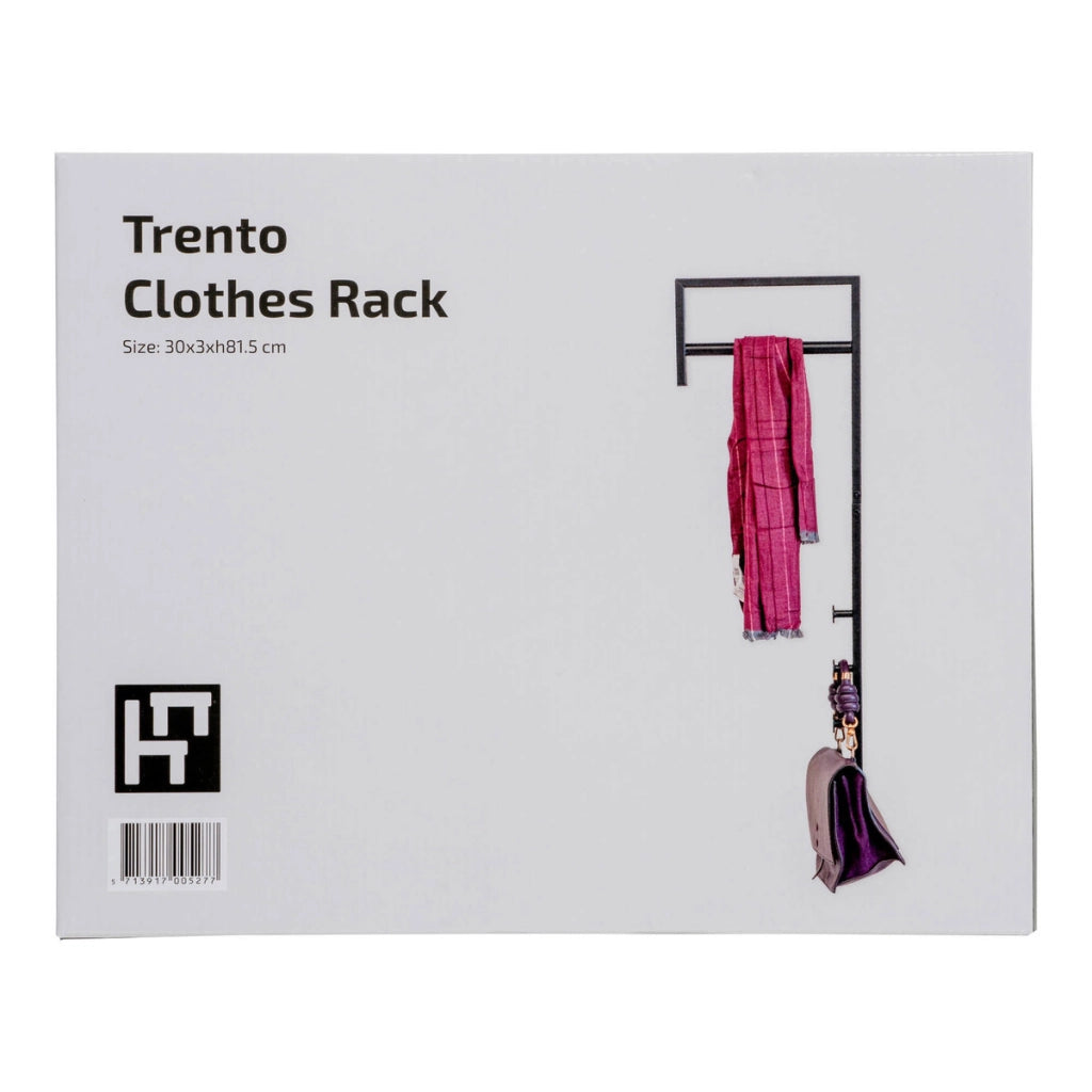 Appendiabiti da Parete Trento, Nero, Metallo, 30x3x82 cm
