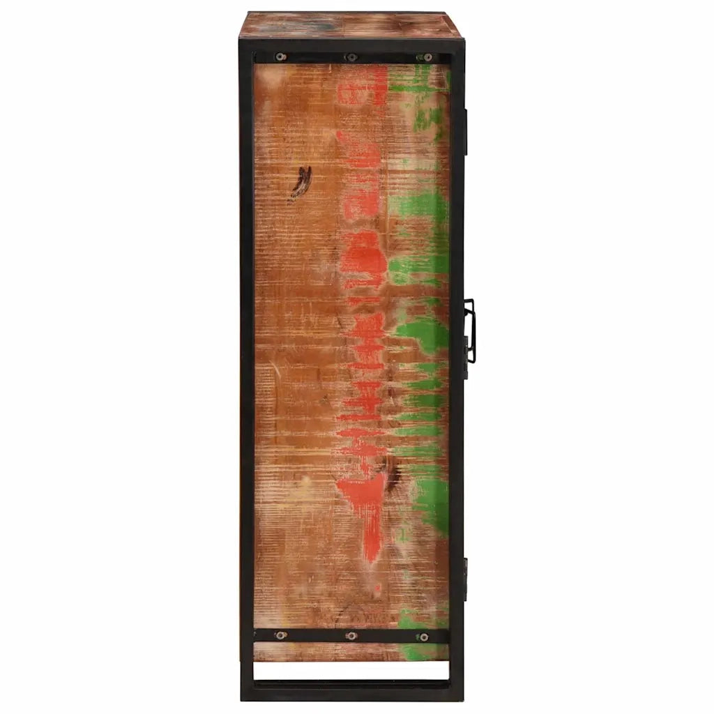 Credenza | Highboard con Ante Marrone Legno Recuperato Massello e Metallo