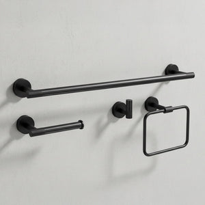 Set Accessori Da Bagno Grid Black 4 Pezzi