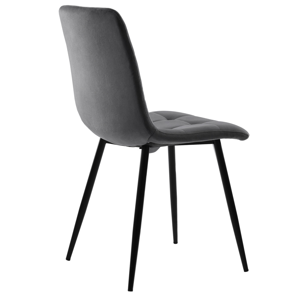 Tavolo da pranzo moderno con 4 sedie, base a U, in MDF e velluto, per cucina e sala da pranzo, multicolore