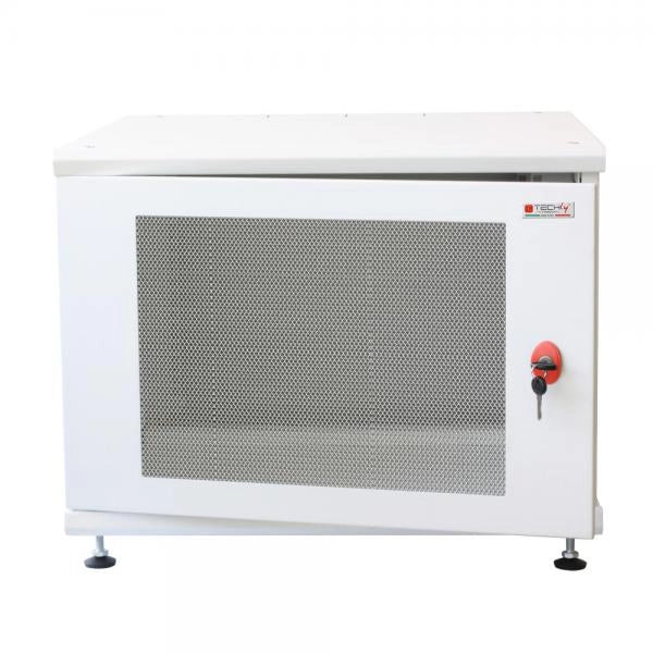 Armadio Rack 19'' ideale per Accumulatori Fotovoltaico 8U P600mm Bianco