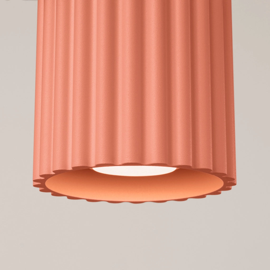 Spot soffitto moderno rigato tondo pesca 10cm GU10