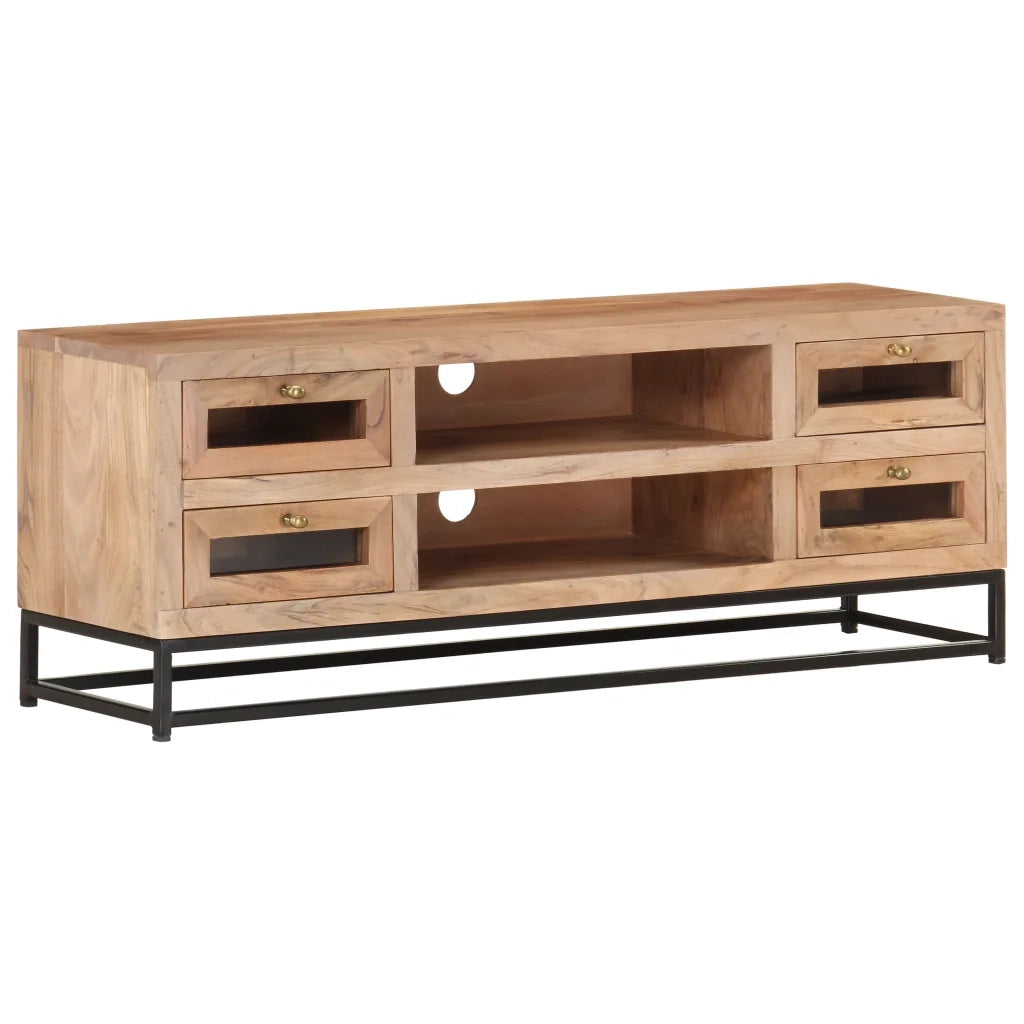Mobile Porta TV 110x30x40 cm in Legno Massello di Acacia 323503