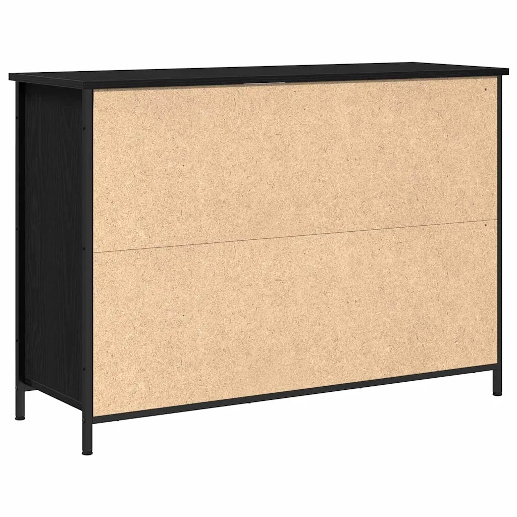 Credenza | Madia | Buffet da pranzo | Armadio da pranzo Rovere Nero 100 x 35 x 70 cm