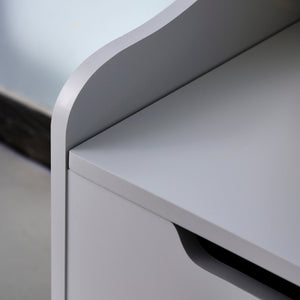 Cassapanca Baule Portagiochi 60x40x48 cm in MDF Grigio