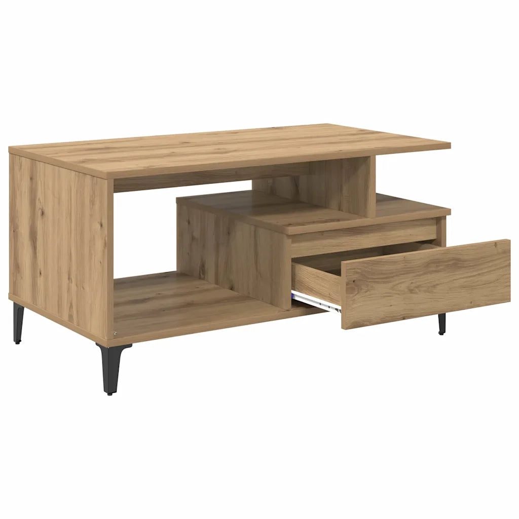 Tavolino da salotto Rovere artigianale 90 x 49 x 45 cm