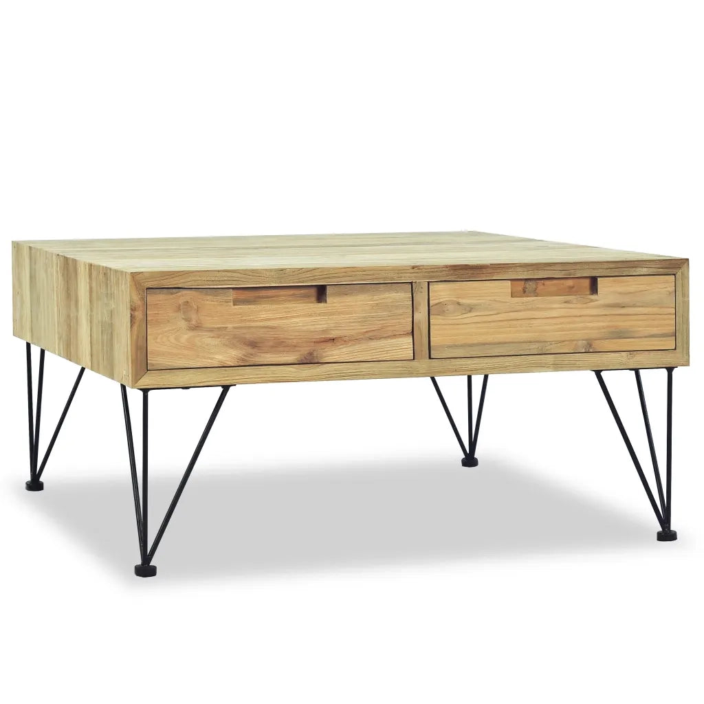 Tavolino da Salotto 80x80x40 cm in Legno Massello di Teak 244574