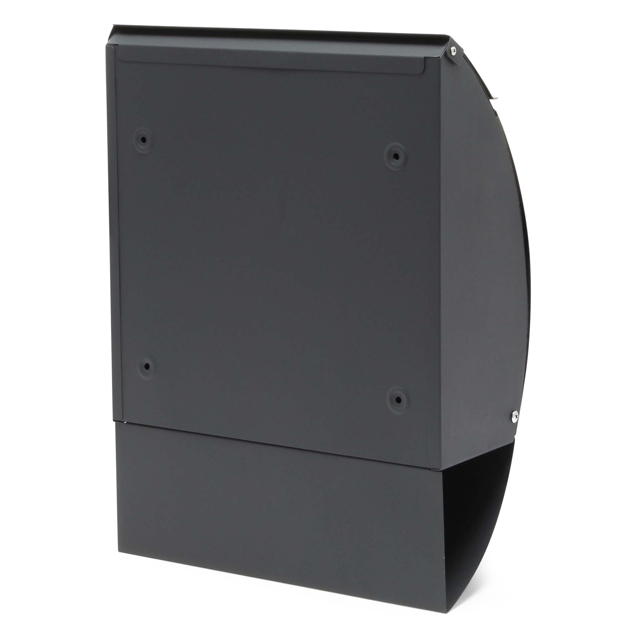Cassetta postale V18 con vano portagiornale, verniciata a polvere antracite