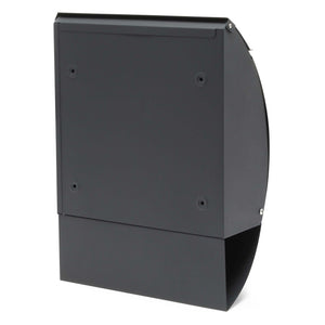 Cassetta postale V18 con vano portagiornale, verniciata a polvere antracite