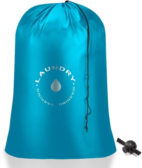 Sacchetto per la spazzatura, sacchetto per la spazzatura per sporco con chiusura a cerniera, sacchetto per la spazzatura pieghevole per uso domestico e campeggio - blu 60 * 85 cm