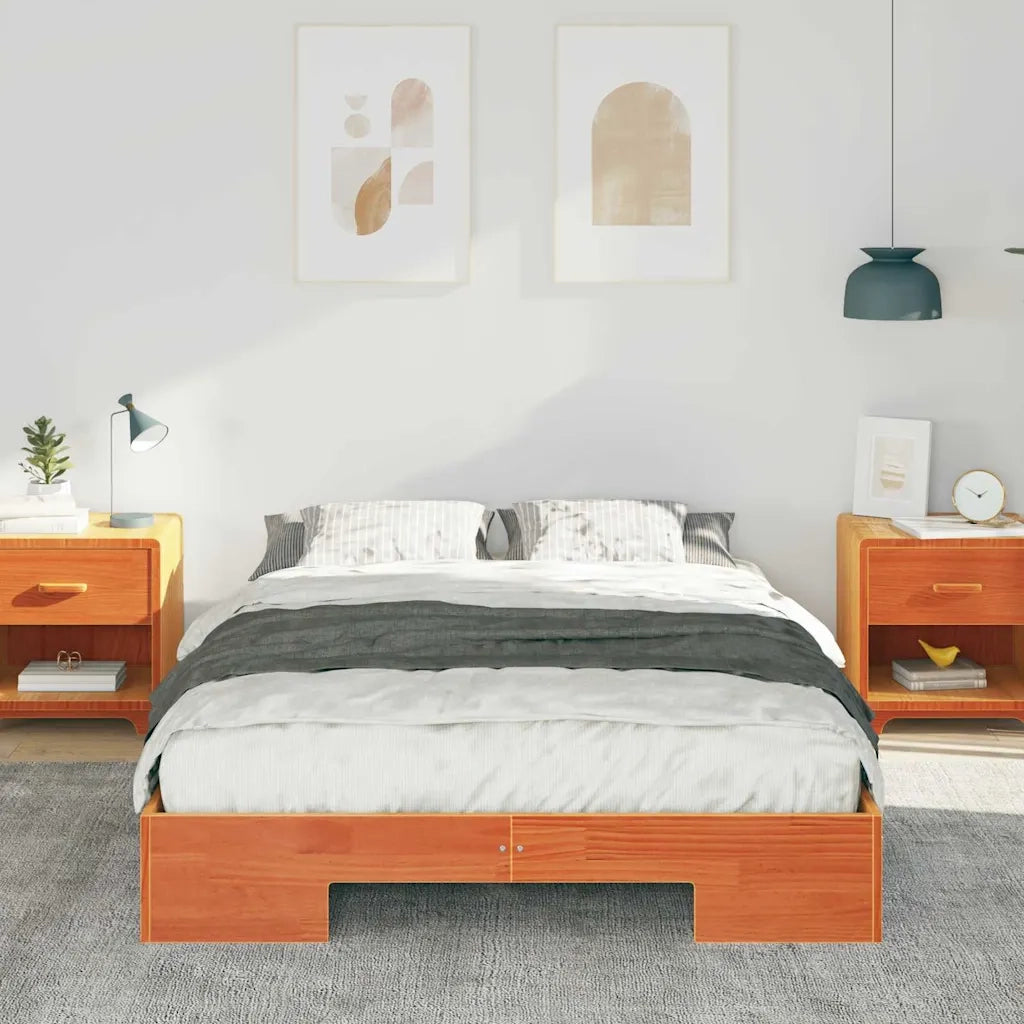 Struttura del letto Marrone 140 x 190 cm