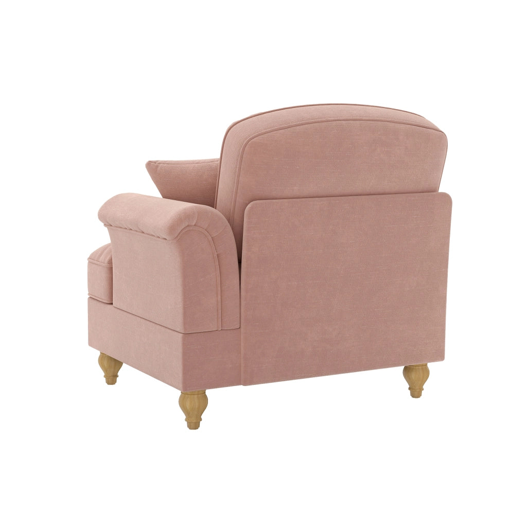 Divano RSF Windsor Chaise Longue ¨C MINIMAL ¨C Velluto Rosa con Cuscini