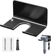 Sostegno per apparecchi da barba e attrezzi per parrucchieri - installazione facile - design moderno e elegante - duraturo e stabile - spazievitore - adatto per la maggior parte dei modelli - nero - supporto per attrezzi per styling capelli.