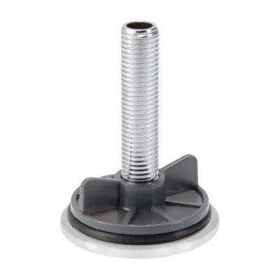 Tappo Copriforo per Lavabo in Acciaio con Tappo Bianco Diam. 47 mm