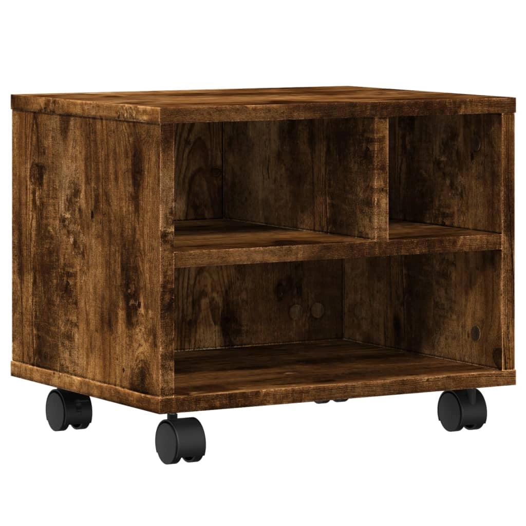 Supporto per stampante scrivania/mobile scrivania con ruote 41 x 32 x 34,5 cm marrone 02_0044742
