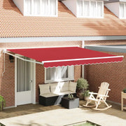 Tenda retrattile manuale Rosso 400 × 300 cm 3330695