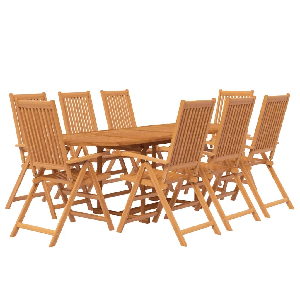 Set Mobili da Pranzo per Giardino 9 pz Legno Massello di Acacia cod mxl 43459