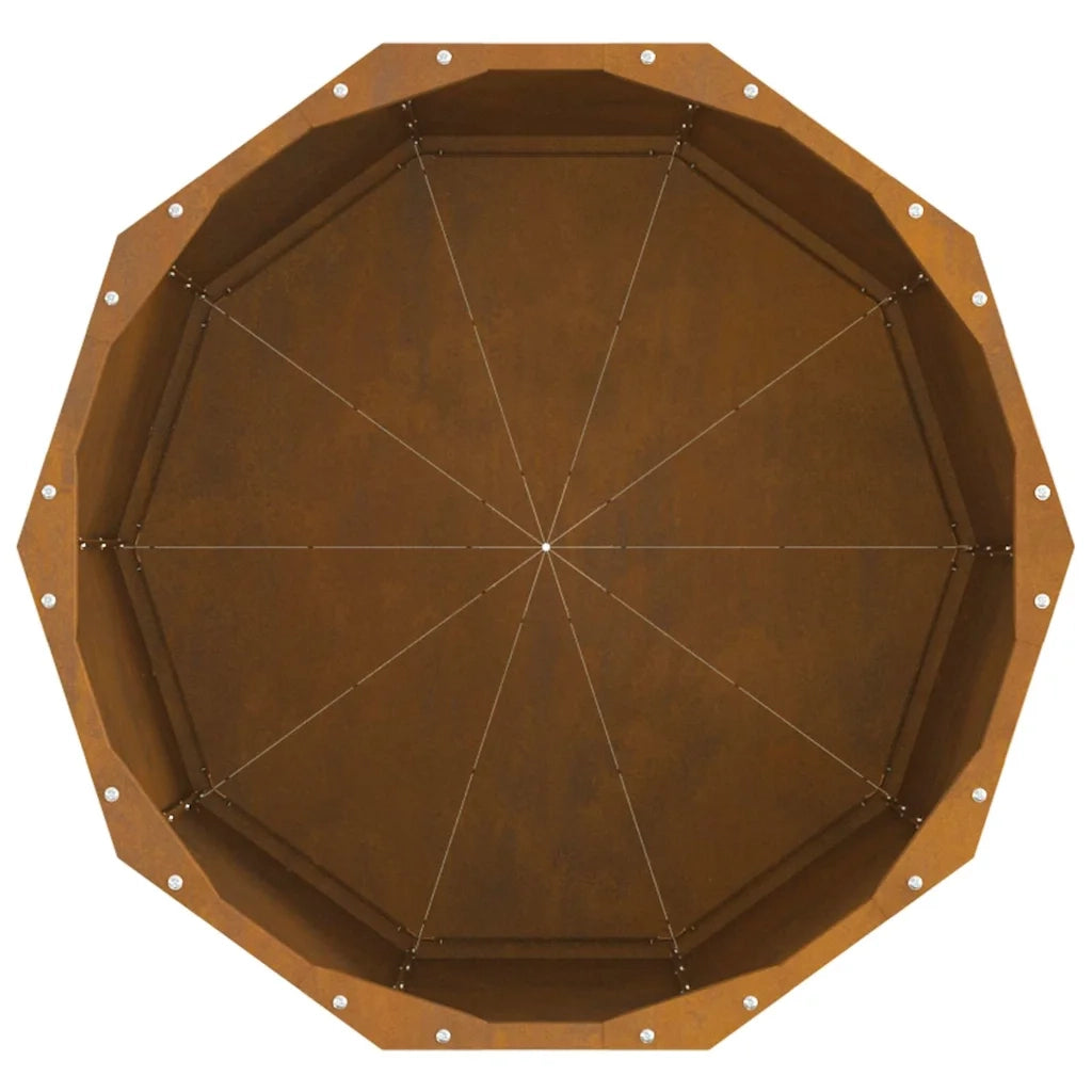 Fioriera Ruggine-Vaso-Contenitore per Piante 60 x 60 x 50 cm