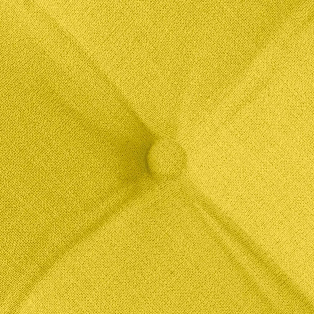 Cuscini per Seduta 4 pcs Giallo Chiaro 40 x 40 x 6 cm Tessuto