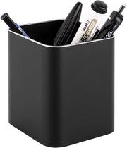 Pen holder unifile per scrivania - 8 x 9,5 cm pen holder nero - pen holder metallico per ufficio, scuola e casa