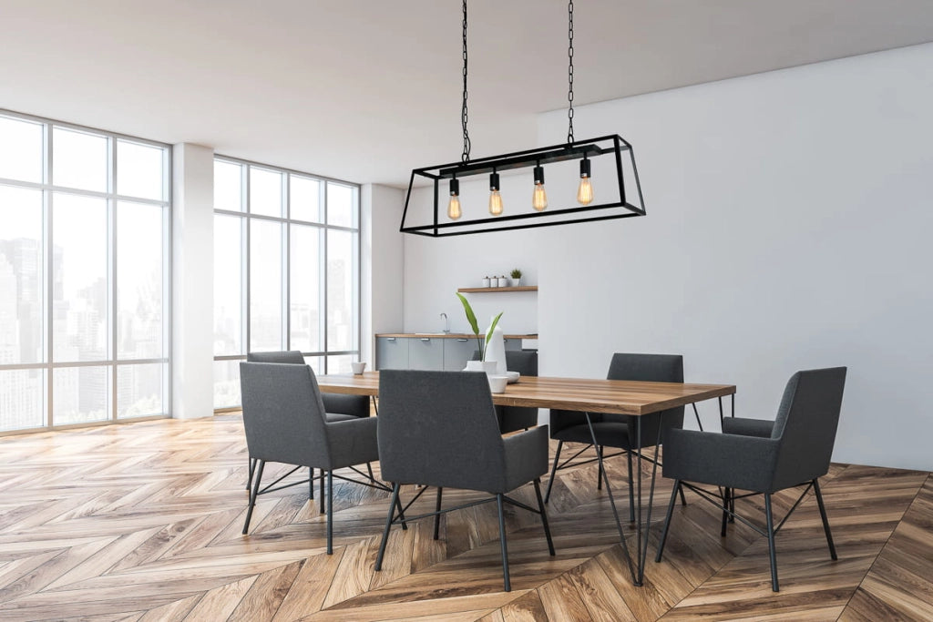 Lampadario Italux Sigalo industriale cromo 4xE27 dimmerabile