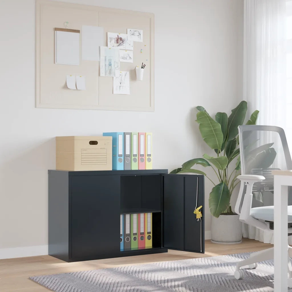 Armadio Classificatore Antracite 90x40x70 cm in Acciaio CFW6398564