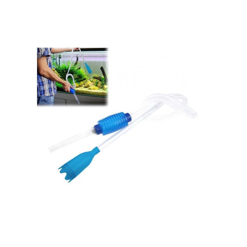 Trade Shop - Pompa Svuota Acqua Per Acquario Con Sifone Pulitrice Aspiratore Tubo Lungo -
