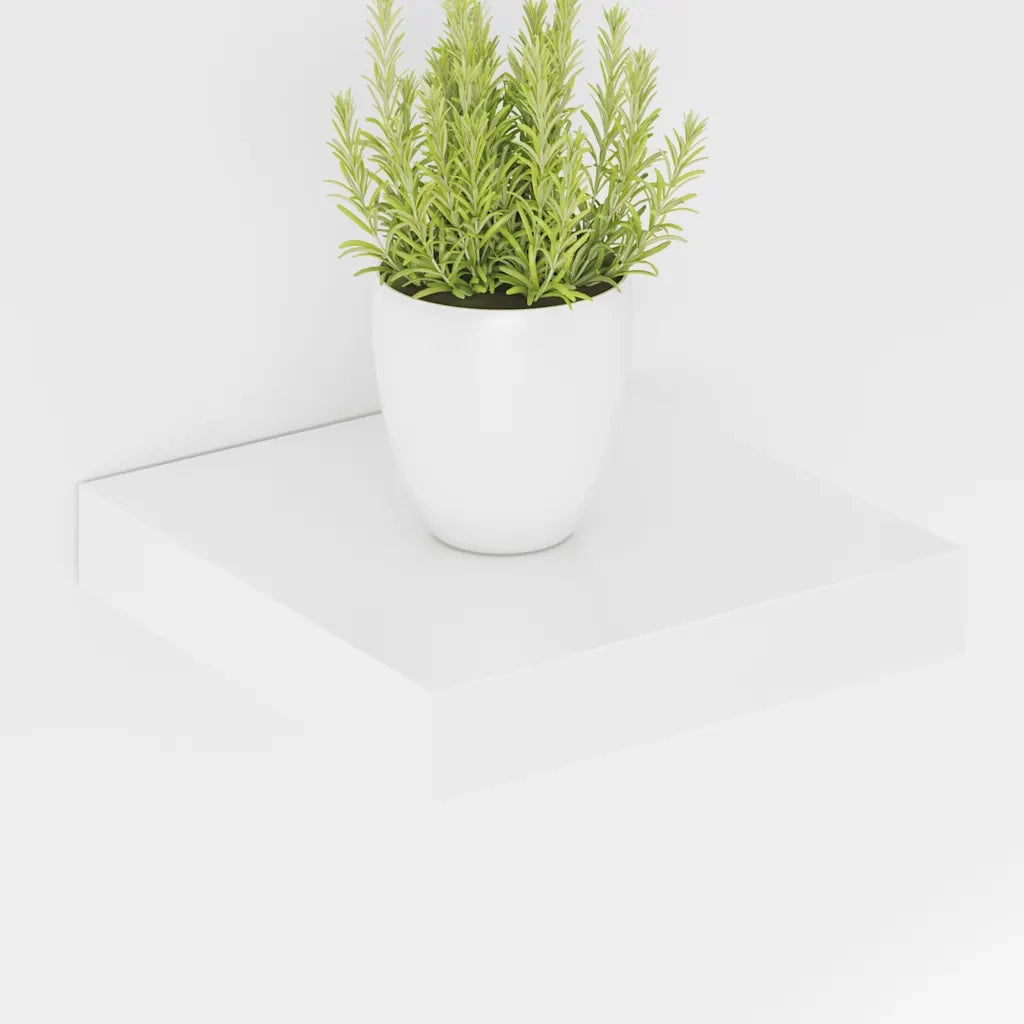 Scaffali a Parete 4 pz Bianco Lucido 23x23,5x3,8 cm in MDF cod mxl 42197