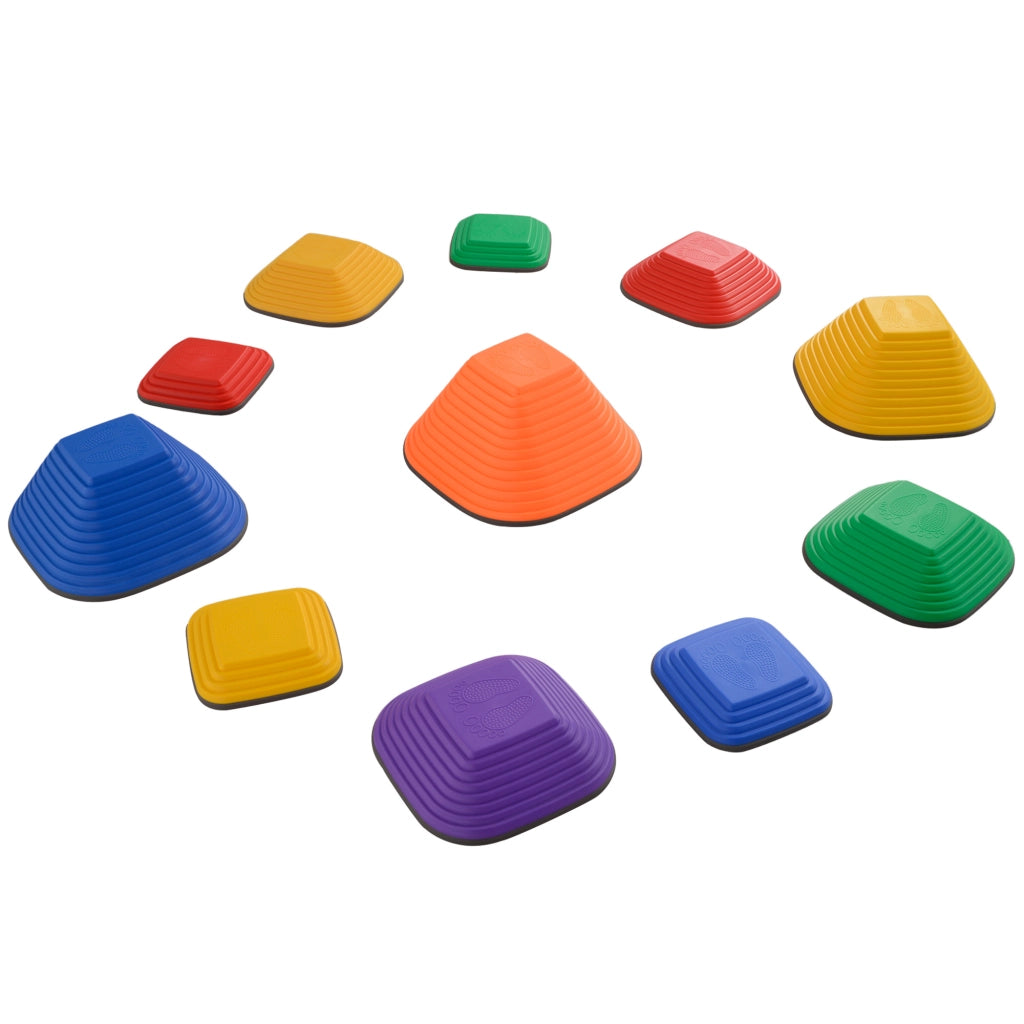Blocchi di equilibrio per bambini, 11 pezzi, antiscivolo ¨C zephmum ¨C multicolore, plastica, 29x24x6 cm