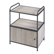 Tavolino laterale con anta in metallo 60 x 43 x 33 cm MDF beige 03_0010913