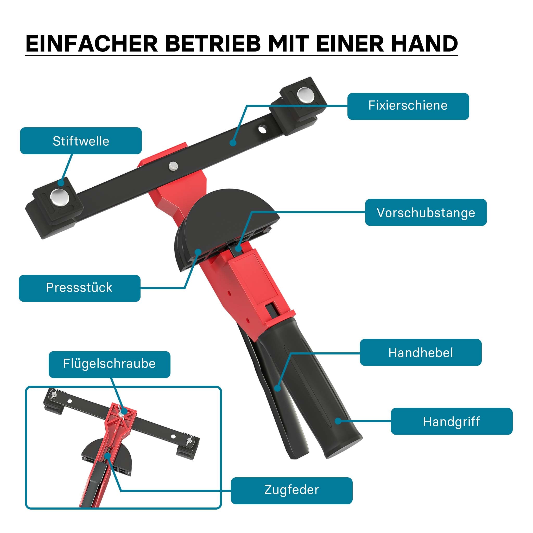 Curvatubi manuale 14-32 mm raggio di curvatura fino a 90° Utensile piegatubi