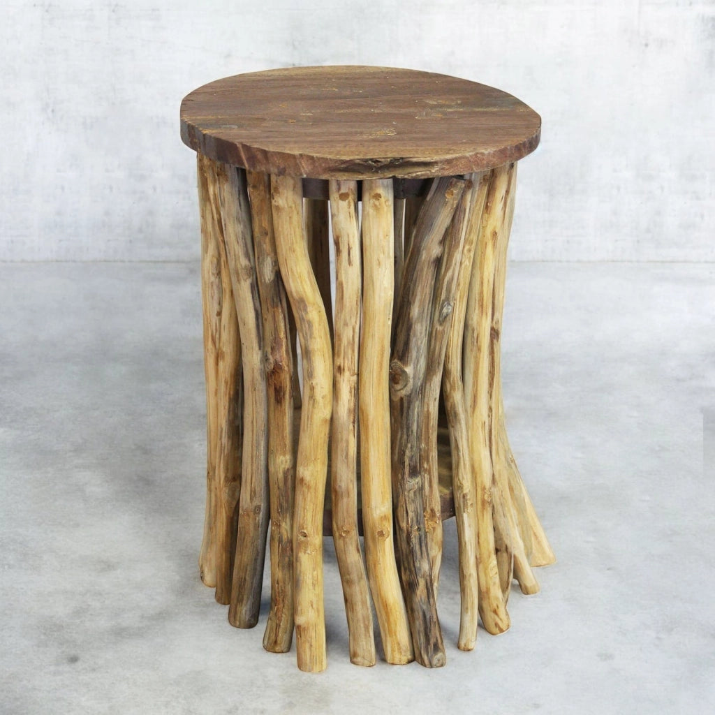 Tavolino basso in legno rustico - DIONEIA