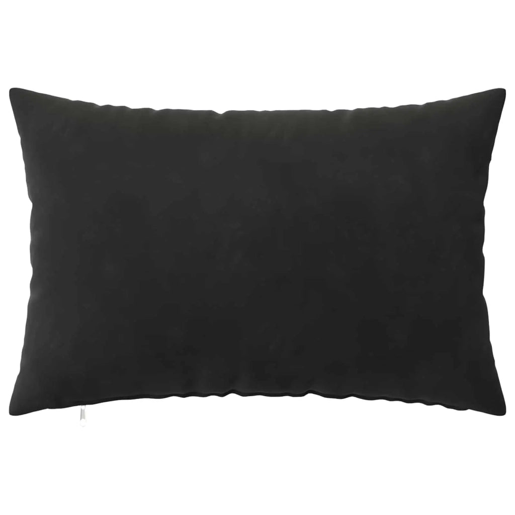 Federa 6 pcs HEERLEN Nero 50 x 80 cm Velluto 911912