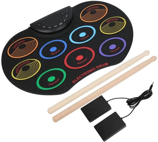 Drum elettronico portatile con tastiera a pedale manuale