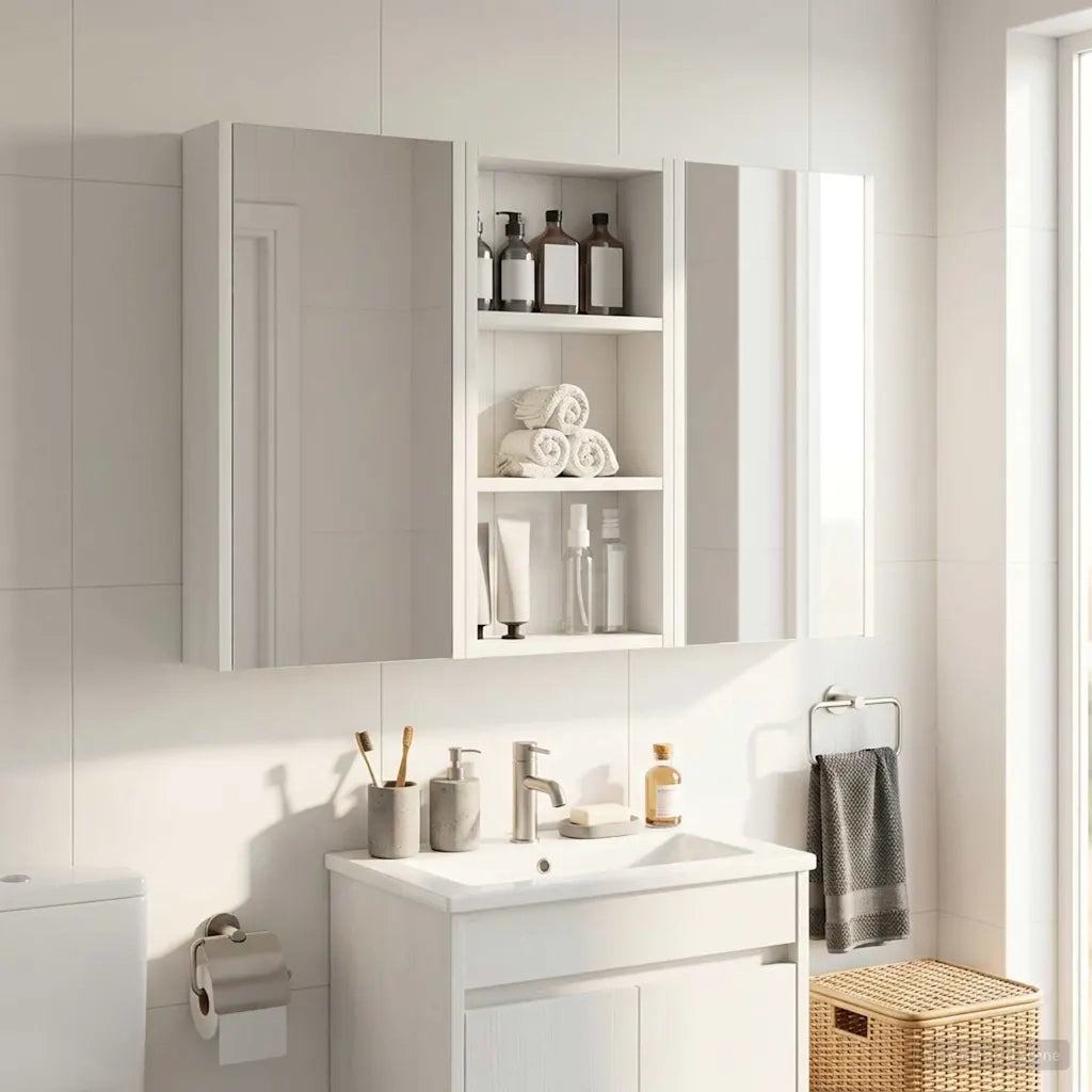 Armadio da bagno a muro Bianco 30 x 10 x 60,5 cm