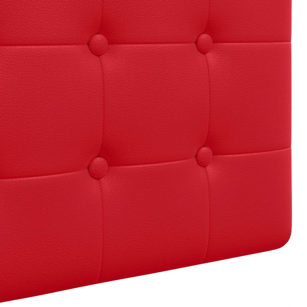 Testiera sospesa Con luce LED Rosso Similpelle