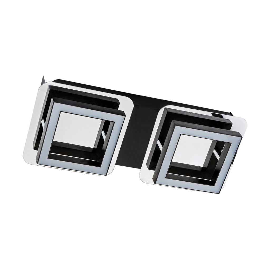 Plafoniera moderna Lipsk Struhm cromo/nero 2x5W LED 4200K