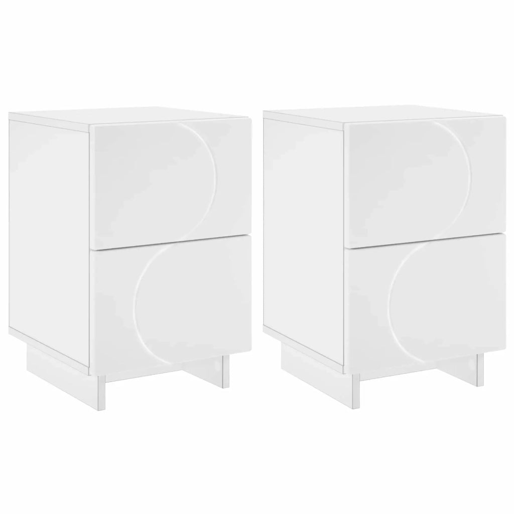 Armadio da Notte 2 pz Bianco 33,5 x 34,5 x 50 cm 8011388