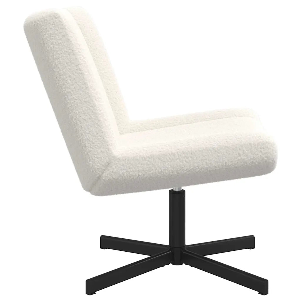 vidaXL Sedia girevole Crema 63 x 75 x 76 cm Tessuto
