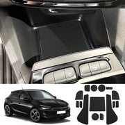 Materassini antiscivolo per Opel Corsa F 2020-2024 (manuale), tappetini in gomma per console centrale, tappetini in gomma per portellone, tappetino per tazza, accessori Opel Corsa antiscivolo (nero)