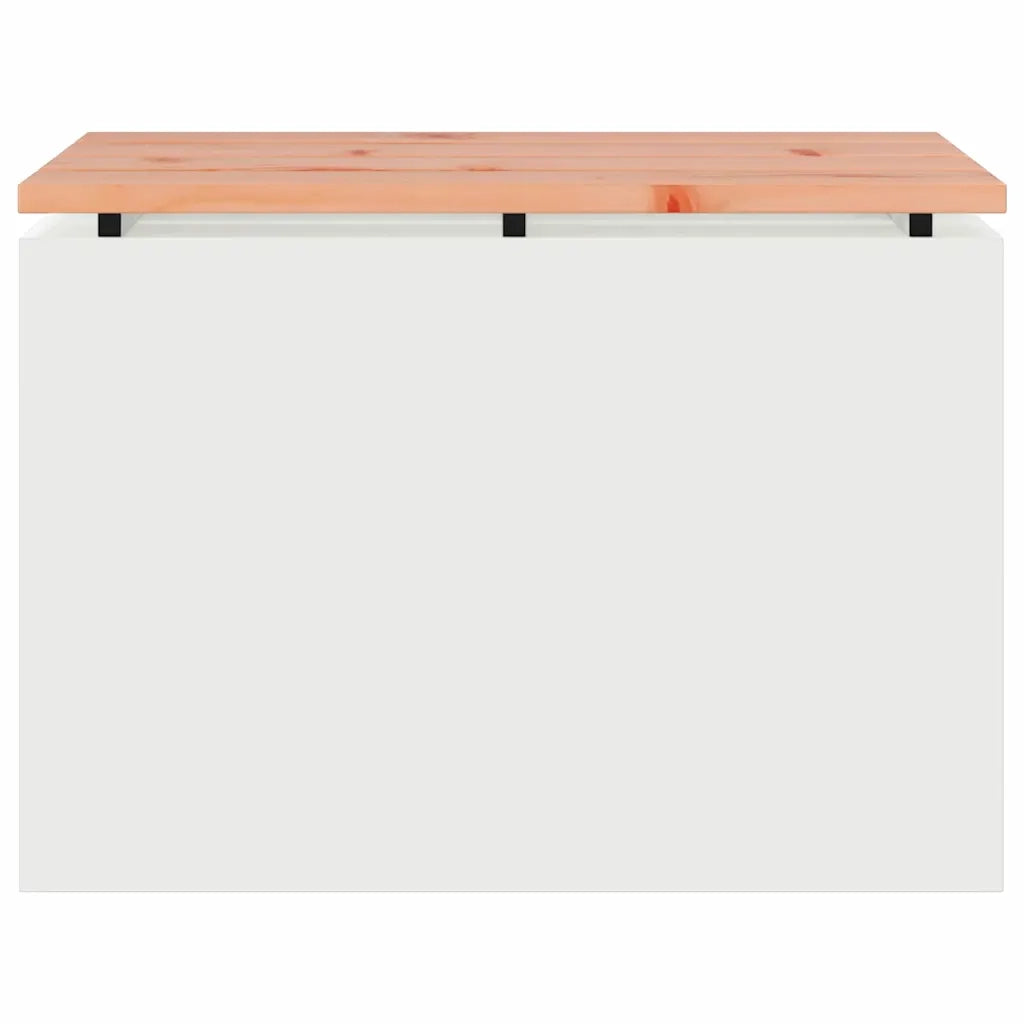 Panchina da giardino Bianco 60 x 40 x 43 cm Acciaio