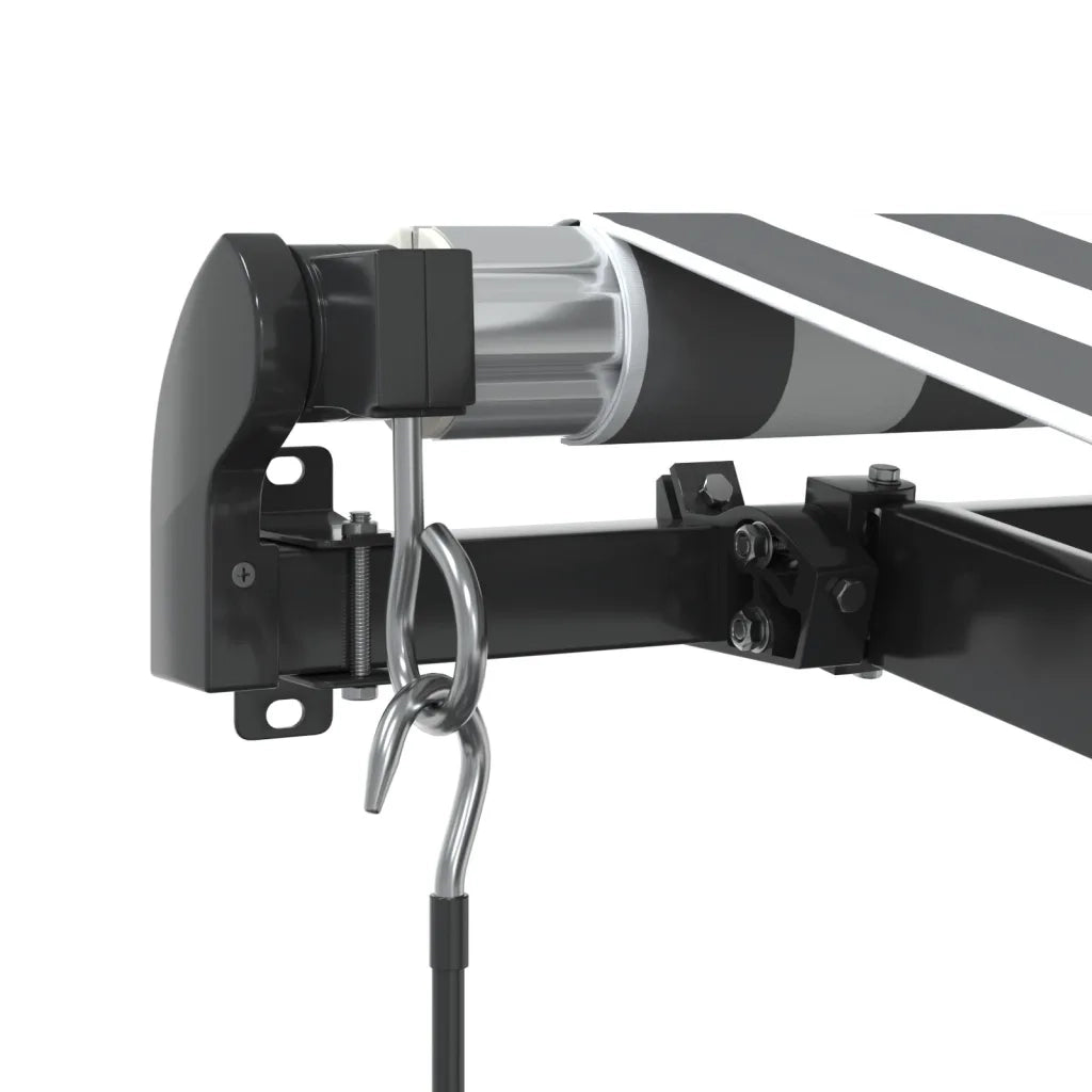 Tenda Retrattile Manuale con LED Antracite e Bianco 600x350 cm 3215821