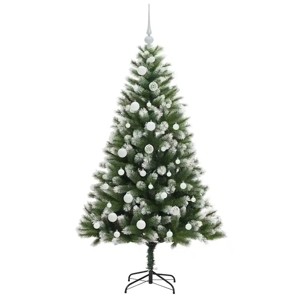 Albero di Natale artificiale a cerniera con neve fioccata
