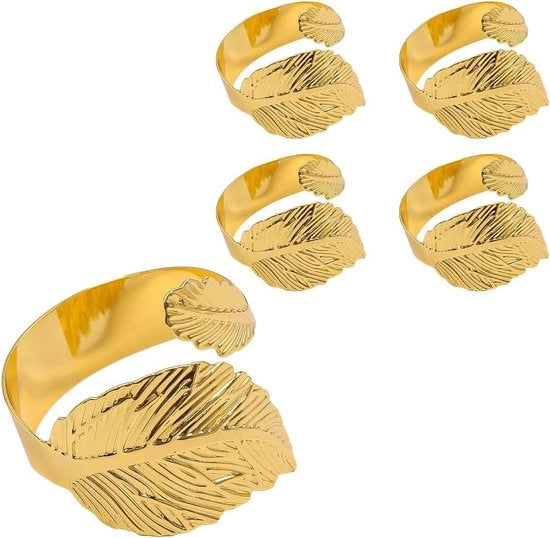 Set di 5 Sostegni per Tavolo con Design Foglia per Matrimoni e Compleanni