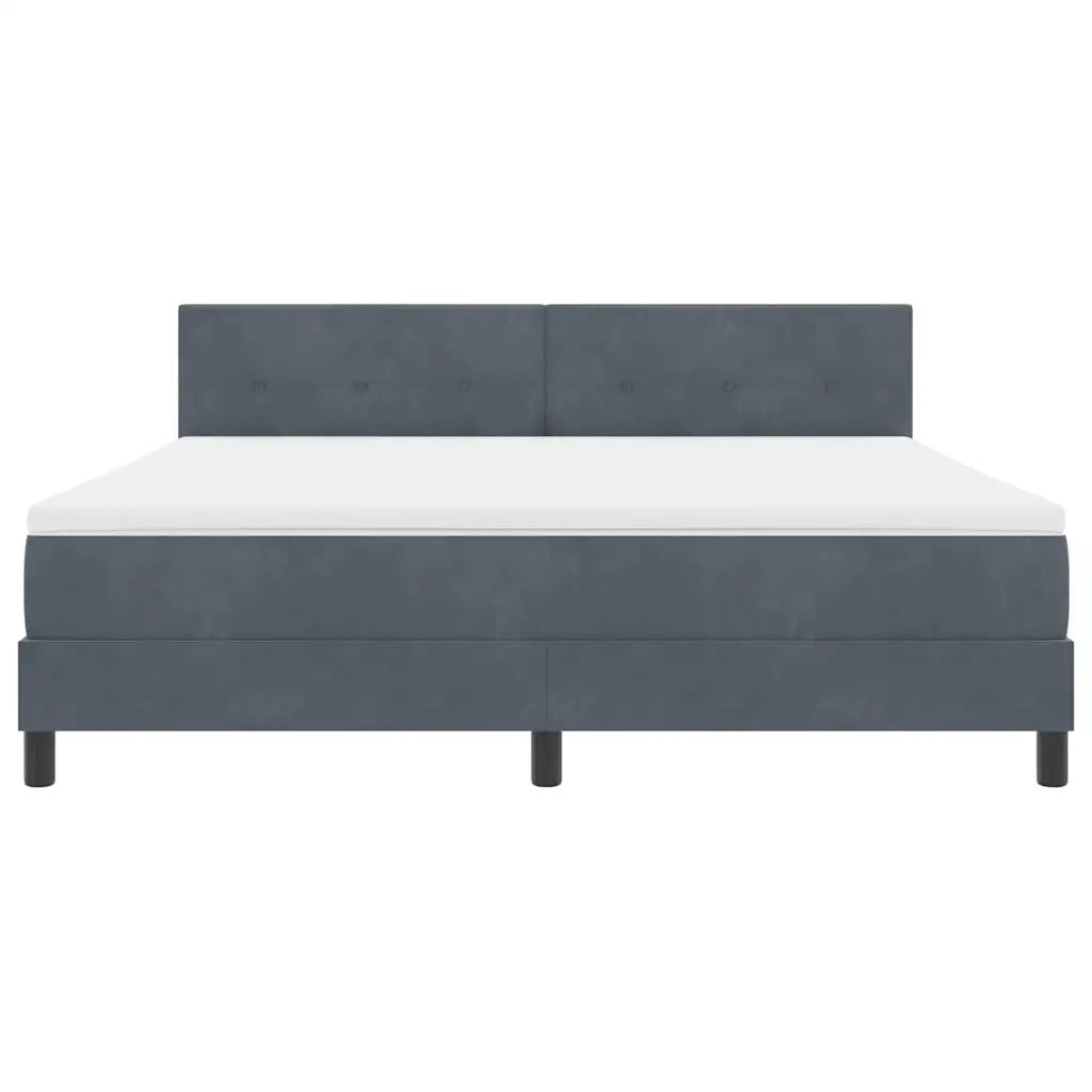 Letto a Sorgente LED con led Grigio scuro 180 x 200 cm Velluto 3342669